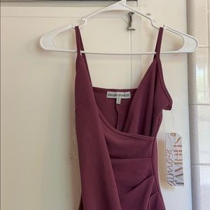 Spaghetti strap dress, mauve in color